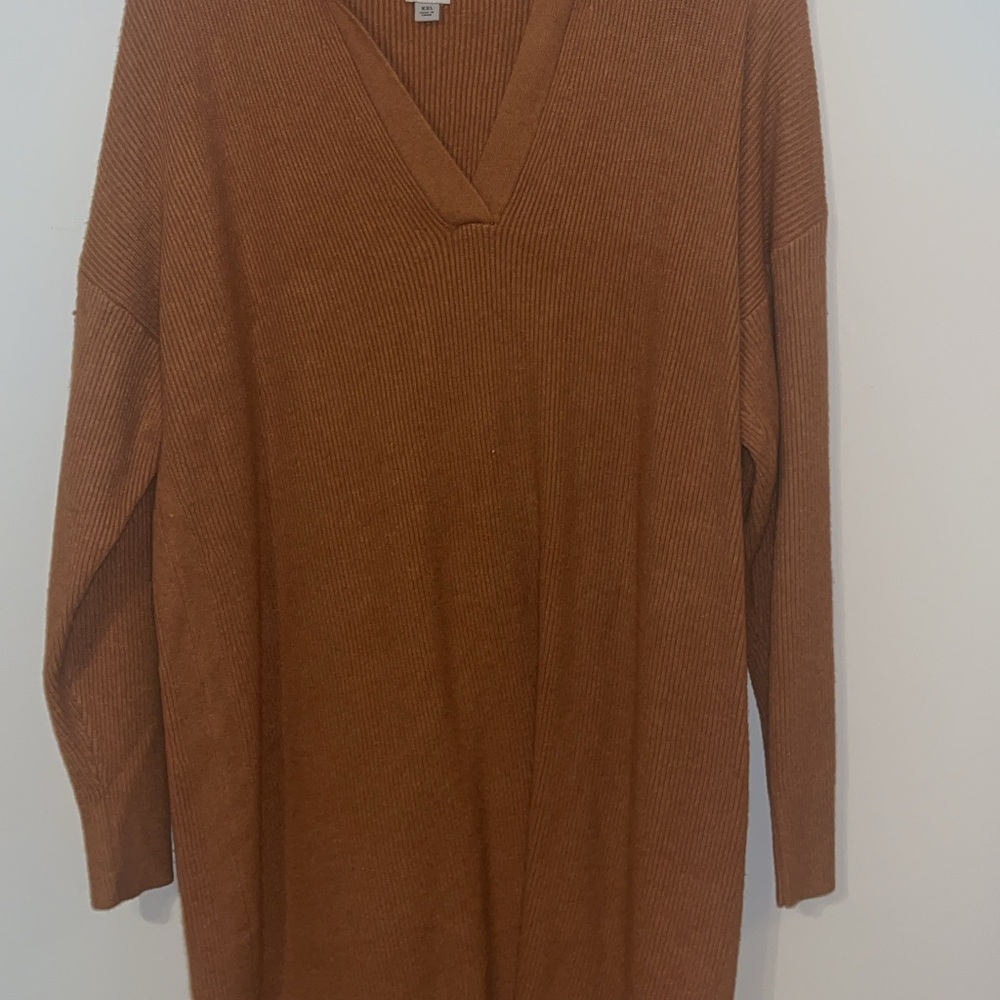 a new day Brown V-Neck Sweater Dress